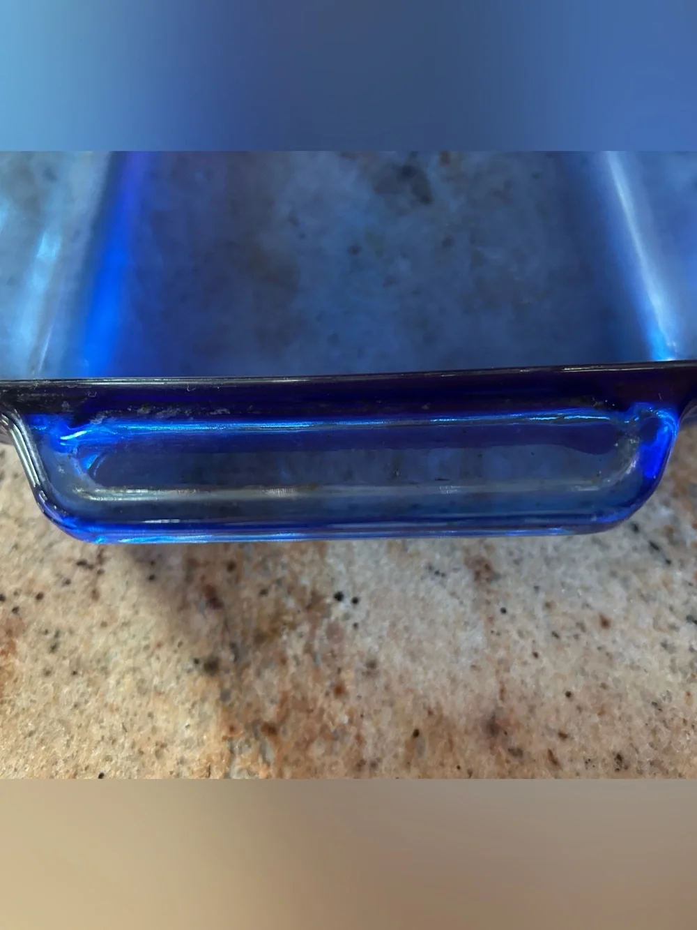 (2)Anchor Hocking Vintage Cobalt Blue Glass 8x11.5x2” Baking Dishes No Chips